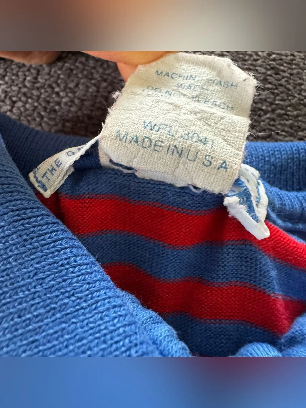 Vtg Oshkosh Striped Polo Shirt Top Blue Red Kidcore Preppy Classic 2T
